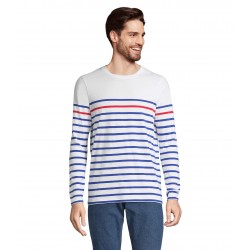 Лонгслів жіночий SOL'S Matelot LSL білий/яскраво-синій/червоний - 03100872XXL