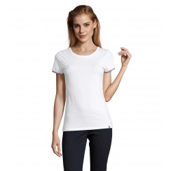 Футболка жіноча SOL'S Rainbow білий/синій - 03109907M