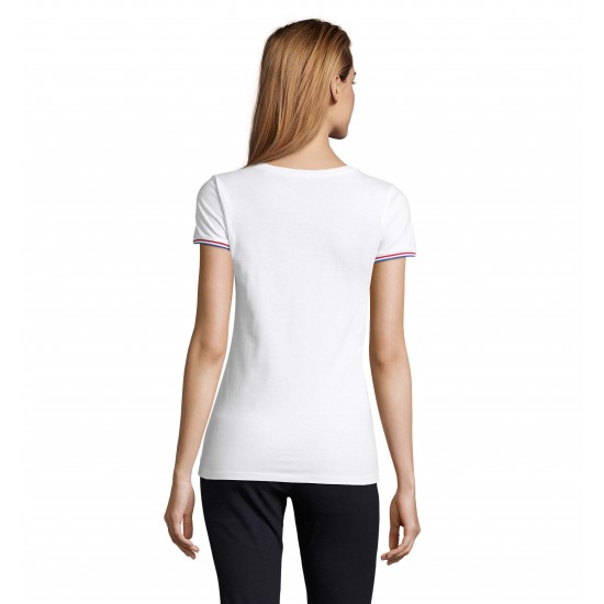 Футболка жіноча SOL'S Rainbow білий/синій - 03109907M