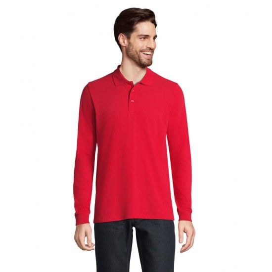 Лонгслів поло SOL'S Prime LSL червоний - 039831454XL
