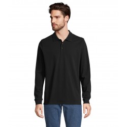 Лонгслів поло SOL'S Prime LSL чорний - 039833124XL