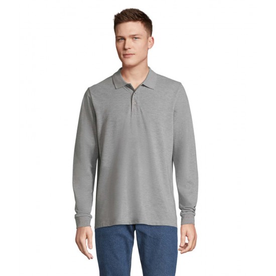 Лонгслів поло SOL'S Prime LSL сірий меланж - 039833603XL