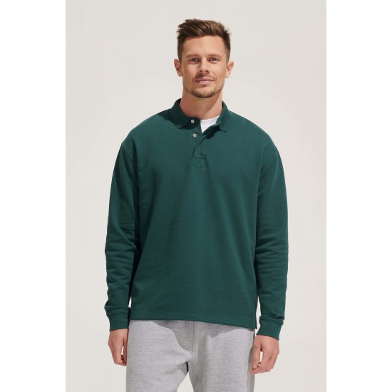 Світшот з коміром поло SOL'S Heritage темно-зелений - 039902913XL