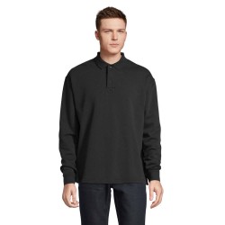 Світшот з коміром поло SOL'S Heritage чорний - 03990312M Світшот з коміром поло SOL'S Heritage чорний - 03990312M