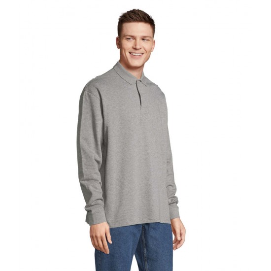 Світшот з коміром поло SOL'S Heritage сірий меланж - 039903603XL