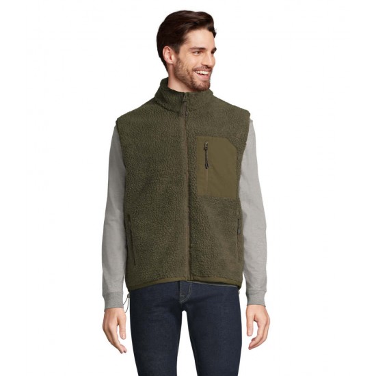 Жилет з шерпи SOL'S Fury BW армійський/темно-армійський - 04041870L Жилет з шерпи SOL'S Fury BW армійський/темно-армійський - 04041870L