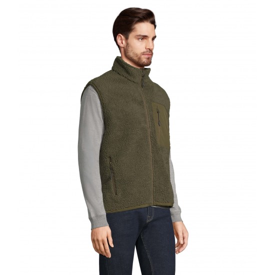 Жилет з шерпи SOL'S Fury BW армійський/темно-армійський - 04041870L Жилет з шерпи SOL'S Fury BW армійський/темно-армійський - 04041870L