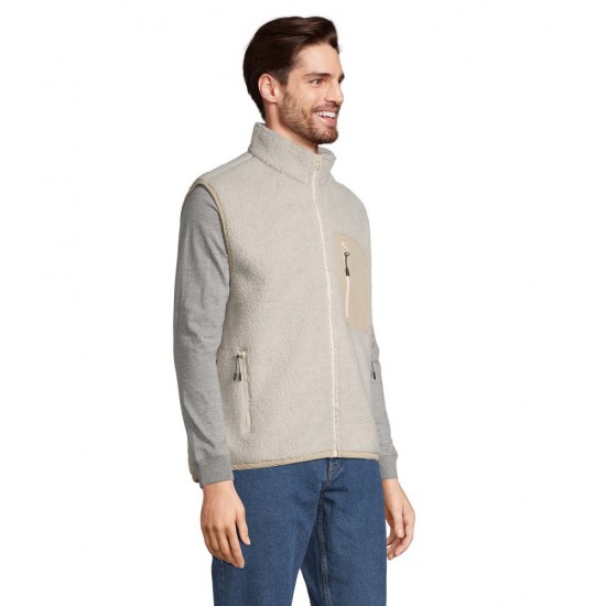 Жилет з шерпи SOL'S Fury BW бежевий/натуральний - 04041871L