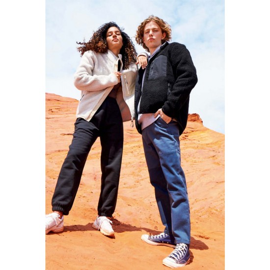 Куртка з шерпи SOL'S Fury сірий карбон/чорний - 04042869S