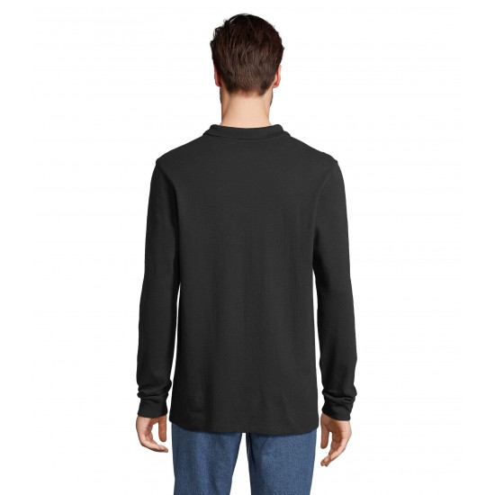 Лонгслів поло SOL'S Planet LSL чорний - 04241312XL