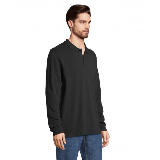 Лонгслів поло SOL'S Planet LSL чорний - 04241312XL