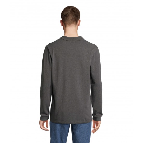 Лонгслів поло SOL'S Planet LSL вугільний меланж - 04241348XL