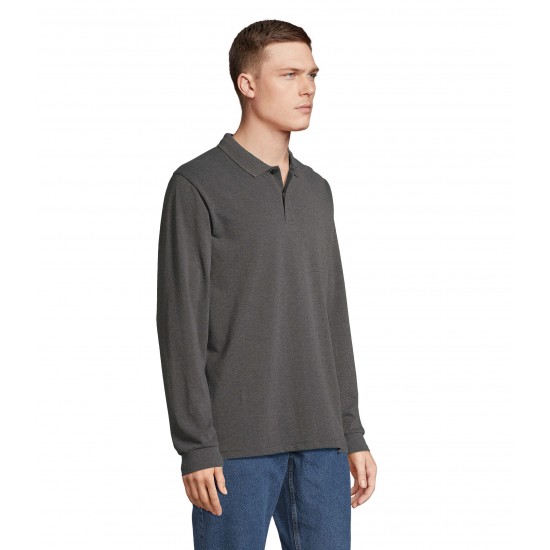 Лонгслів поло SOL'S Planet LSL вугільний меланж - 04241348XL