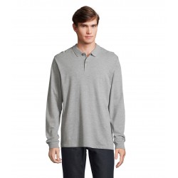 Лонгслів поло SOL'S Planet LSL сірий меланж - 04241360XL