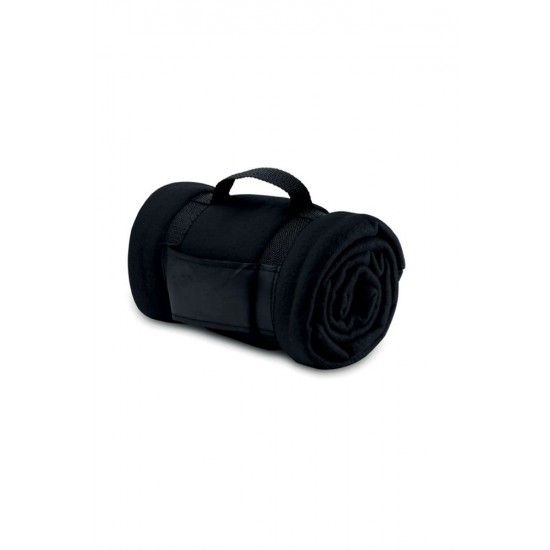 Плед флісовий SOL’S Stavenger, ремінь з ручкою чорний - 04342312TUN