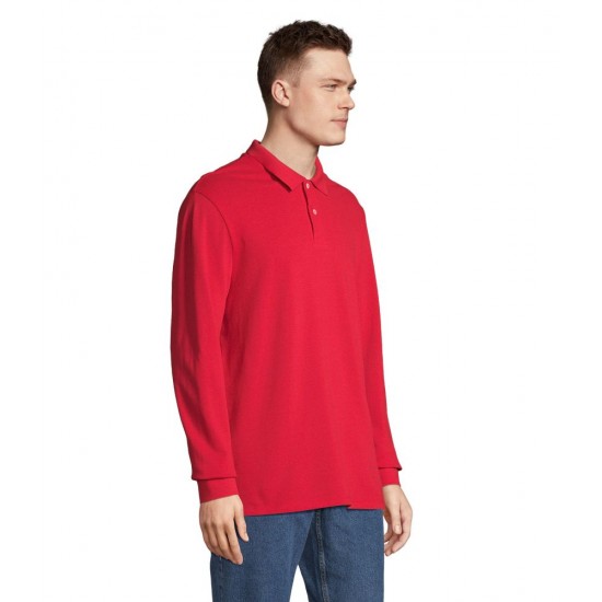 Лонгслів поло SOL’S Pacific LSL червоний - 04441145S