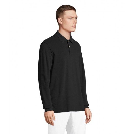 Лонгслів поло SOL’S Pacific LSL чорний - 04441312S