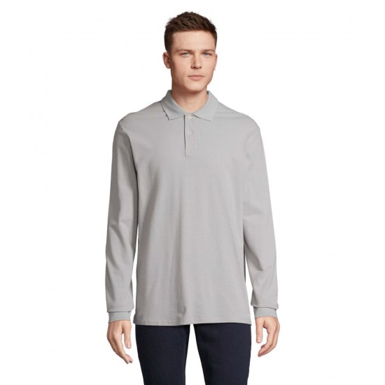 Лонгслів поло SOL’S Pacific LSL сірий - 04441342S