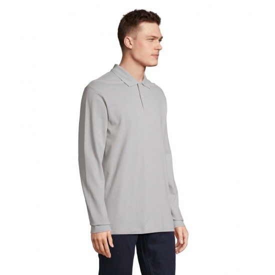 Лонгслів поло SOL’S Pacific LSL сірий - 04441342S