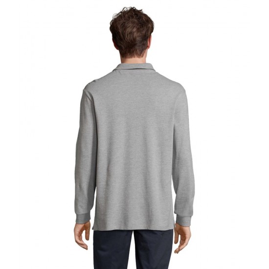 Лонгслів поло SOL’S Pacific LSL сірий меланж - 04441360S