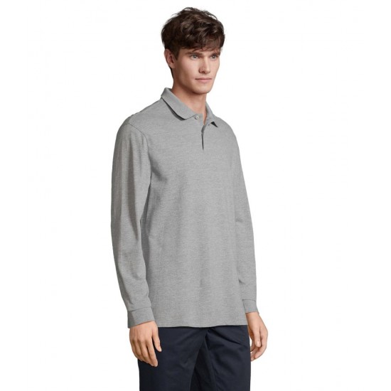 Лонгслів поло SOL’S Pacific LSL сірий меланж - 04441360S