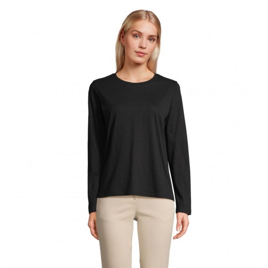 Лонгслів жіночий SOL’S Monarch чорний - 04443309XXL