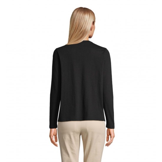 Лонгслів жіночий SOL’S Monarch чорний - 04443309XXL