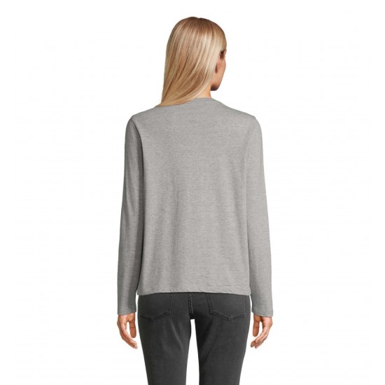 Лонгслів жіночий SOL’S Monarch сірий меланж - 04443350M