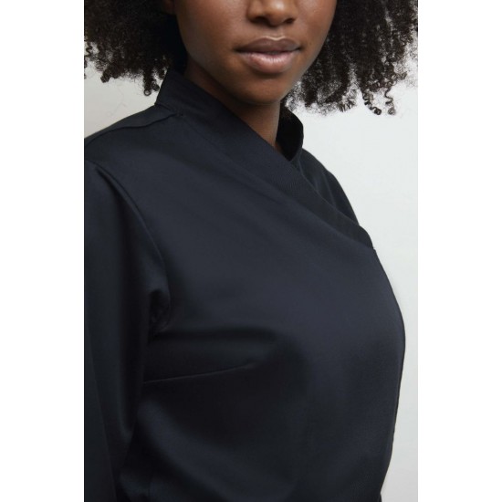 Китель кухарський жіночий NeoBlu Eugenie чорний - 04459309XXL