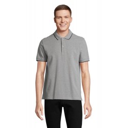 Поло SOL’S Palermo сірий/темно-синій - 04769110M