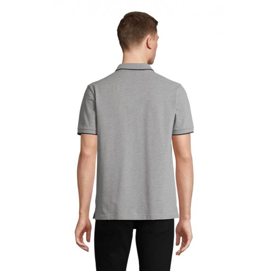 Поло SOL’S Palermo сірий/темно-синій - 04769110S