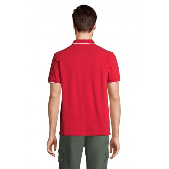 Поло SOL’S Palermo яскраво-червоний/білий - 04769860S
