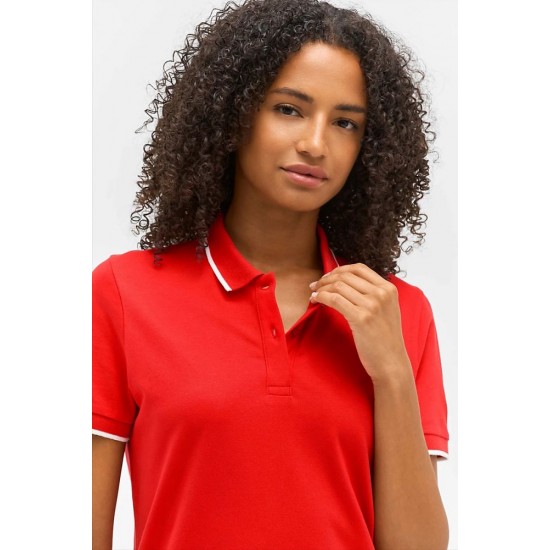 Поло SOL’S Palermo яскраво-червоний/білий - 04769860S