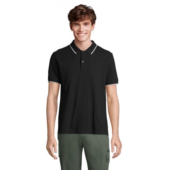 Поло SOL’S Palermo чорний/білий - 04769935S