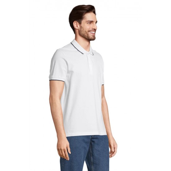 Поло SOL’S Palermo білий/кобальт - 04769989S