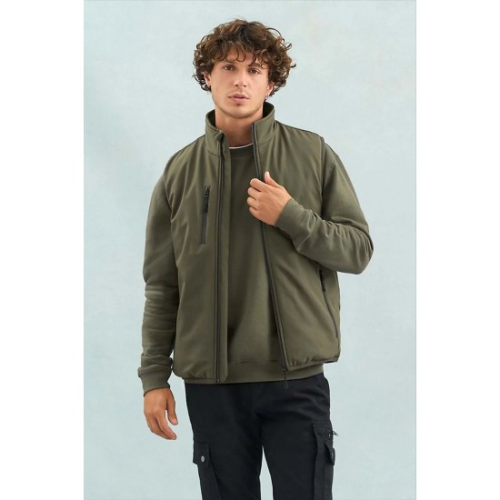 Жилет софтшел SOL’S Falcon Padded BW армійський - 04809269XXL