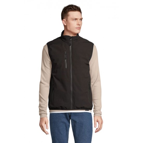 Жилет софтшел SOL’S Falcon Padded BW чорний - 04809312XXL