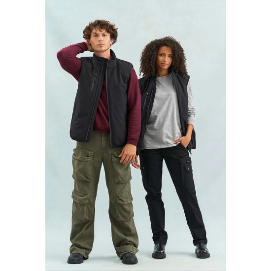 Жилет софтшел SOL’S Falcon Padded BW чорний - 04809312XXL