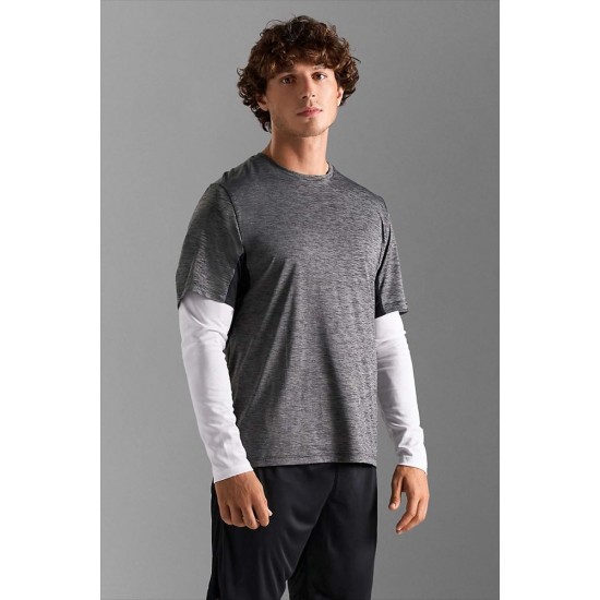 Футболка спортивна SOL’S Storm графіт/чорний - 04810313L