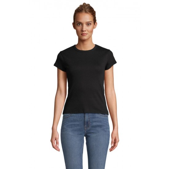Футболка жіноча SOL’S Sara насичений чорний - 04814309M