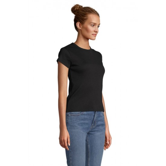 Футболка жіноча SOL’S Sara насичений чорний - 04814309M