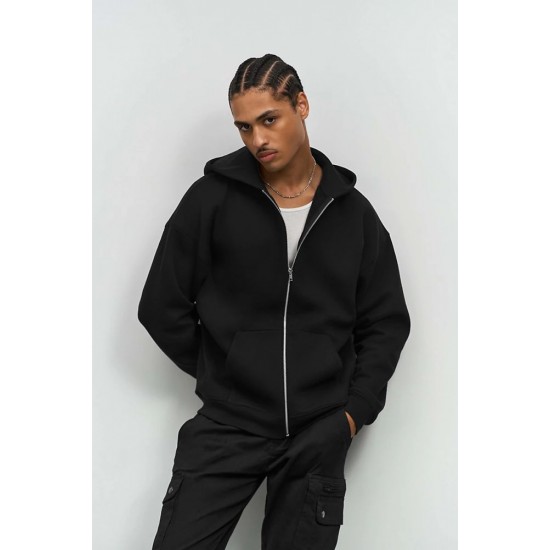 Худі на блискавці SOL’S Jelo чорний - 04818312L