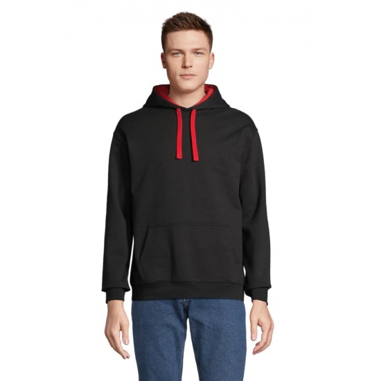Худі SOL’S Cameron чорний/червоний - 04853917S