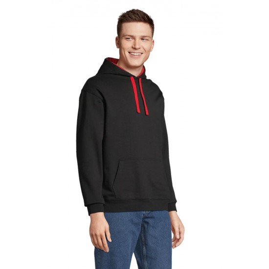 Худі SOL’S Cameron чорний/червоний - 04853917S