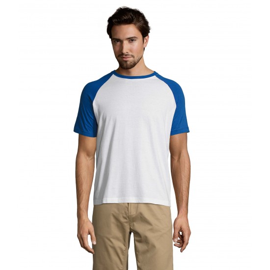 Футболка SOL'S Funky білий/синій - 111909073XL