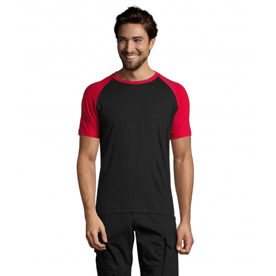 Футболка SOL'S Funky чорний/червоний - 111909173XL