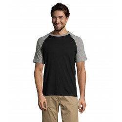 Футболка SOL'S Funky чорний/сірий меланж - 111909703XL