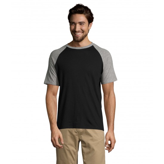 Футболка SOL'S Funky чорний/сірий меланж - 111909703XL Футболка SOL'S Funky чорний/сірий меланж - 111909703XL