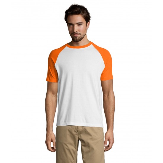 Футболка SOL'S Funky білий/помаранчевий - 11190981M Футболка SOL'S Funky білий/помаранчевий - 11190981M