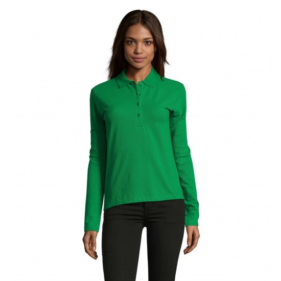 Лонгслів поло SOL'S Podium яскраво-зелений - 11317272L